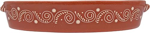 Miniatura 3 de Bandeja para hornear ovalada de arcilla de terracota de cerámica portuguesa para cazuela de horno fabricada en Portugal