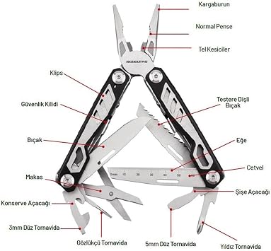 IZELTAS İzeltaş Multi Tool 15 Fonksiyonlu Çok Amaçlı El Aleti 155 Mm