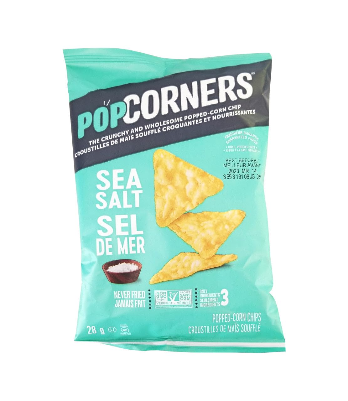 PopCorners, Sea Salt Popped Corn Chips, 28g/1 oz., Imported