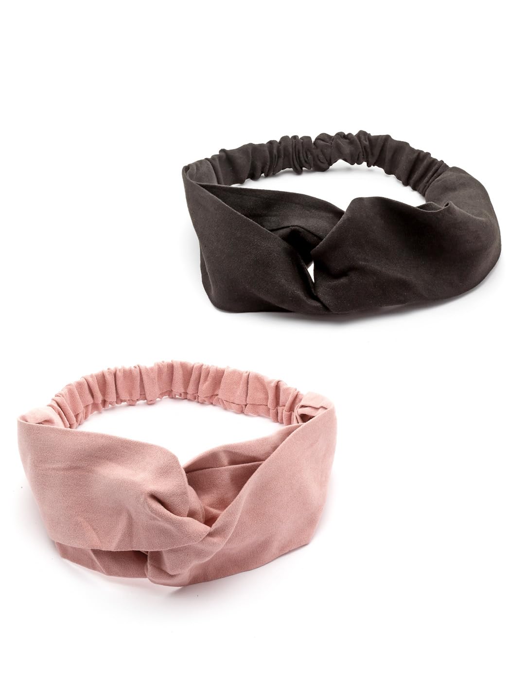 Solid Suede Fabric Knot Stretchable Hairband Headband for Women