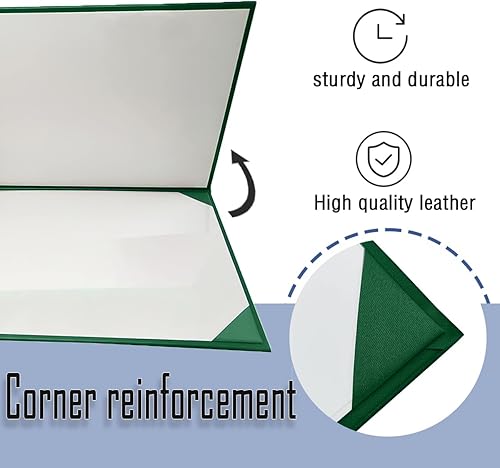 Vista 20 de Happy Secret Cubierta para diploma de 8.5 x 11 pulgadas, soporte para certificado de graduación, cubiertas de certificado de cuero liso (morado)