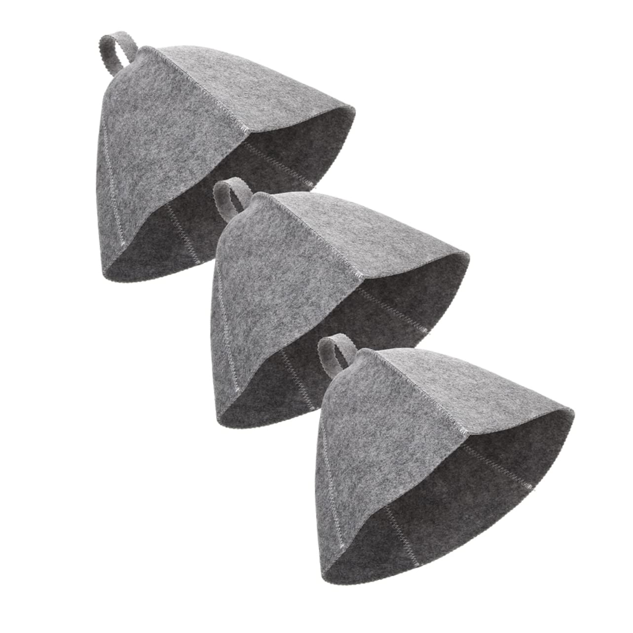 YARNOW 3pcs Felt Sauna Hat Thick Sauna Hat Shower Hat for Adults Hat with Hair for Men White Cowboy Hat Bonnets for Men Reusable Sauna Hat Men Hat Spa Hats Miss Aldult Bow Stand