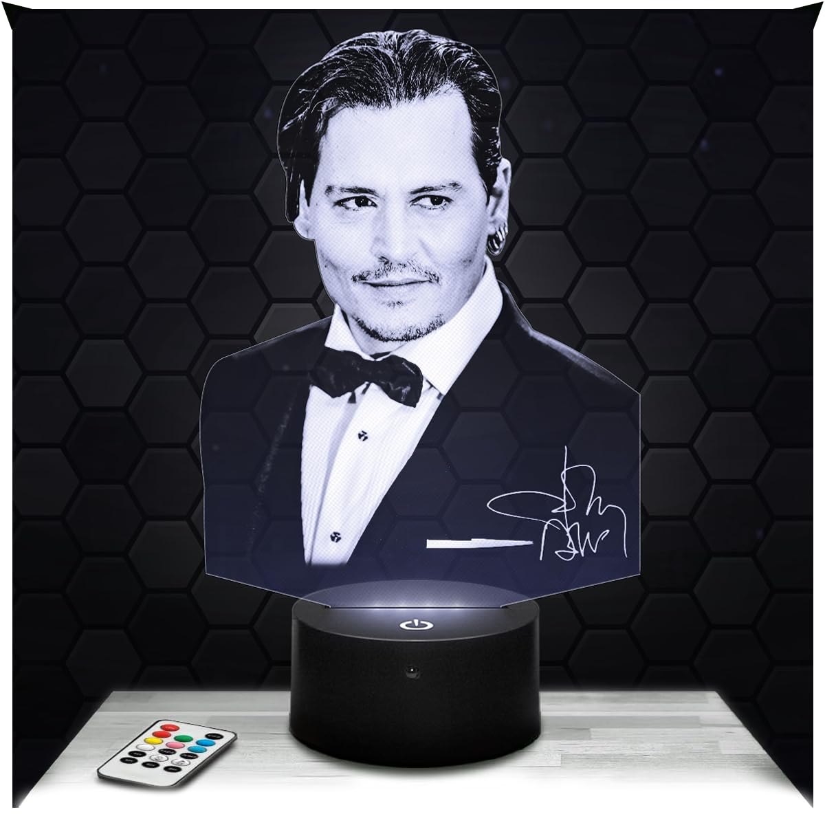 Lampephoto.fr - Johnny Depp 3D Lamp Decoration Actor, Gift idea for Men and Women Johnny Depp Object Adult Night Light Room Decor, Original Christmas, Gift idea for Men and Women, Gifts Merchandising
