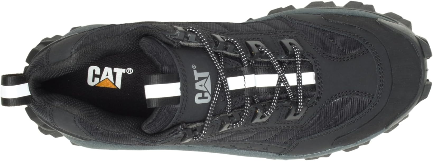 Cat INTRUDER Shoes Sneakers Men's Dad Shoes 10.0 - 10.8 inches 25.5 - 27.5 cm, Black///White, 3/12 UK Men/ 4/12 UK Women