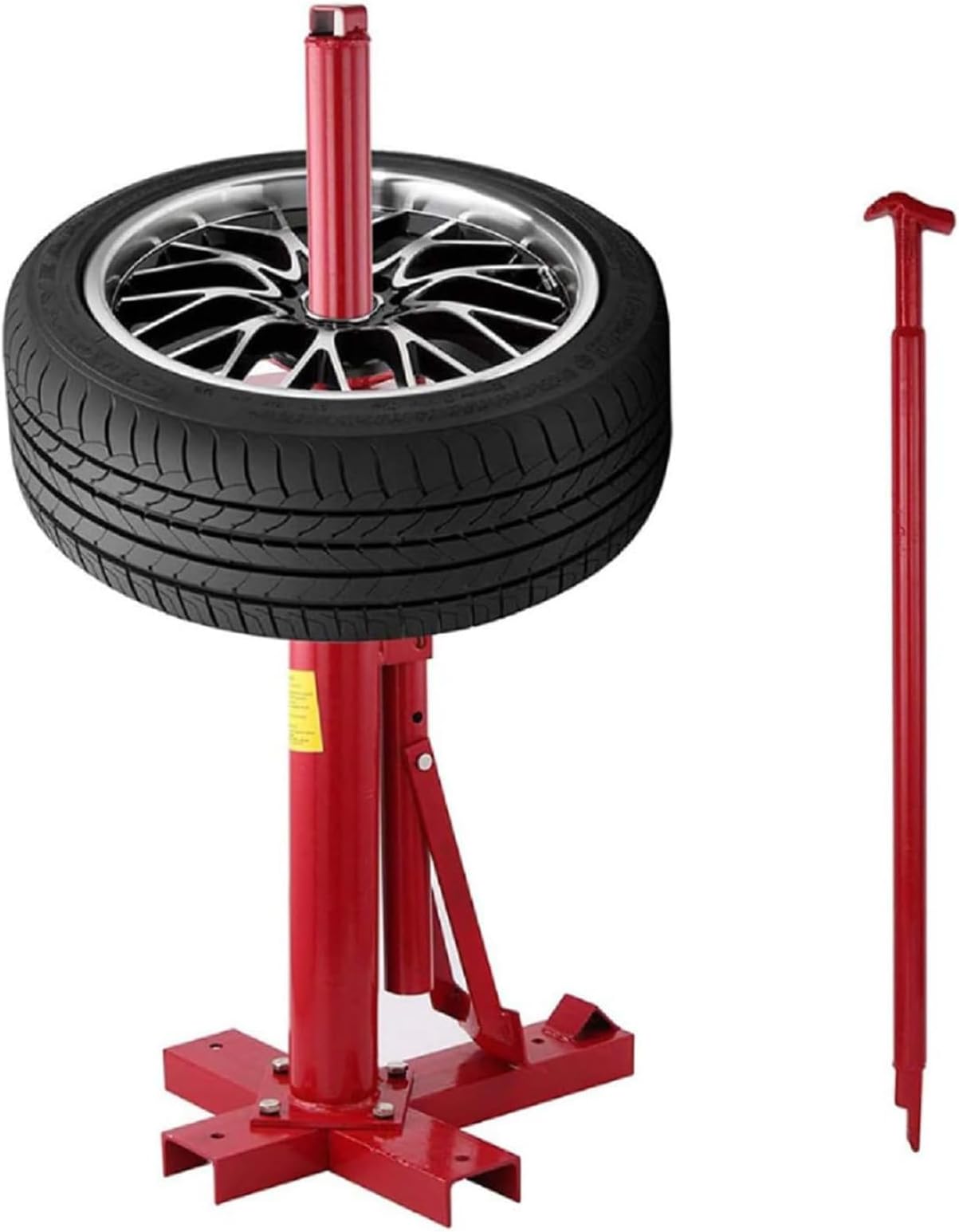 Trintion Manual Tyre Changer Portable Vehicles Garage Tool Car Tyre Changer Remover Suitable for Car Bicycle Kart Red