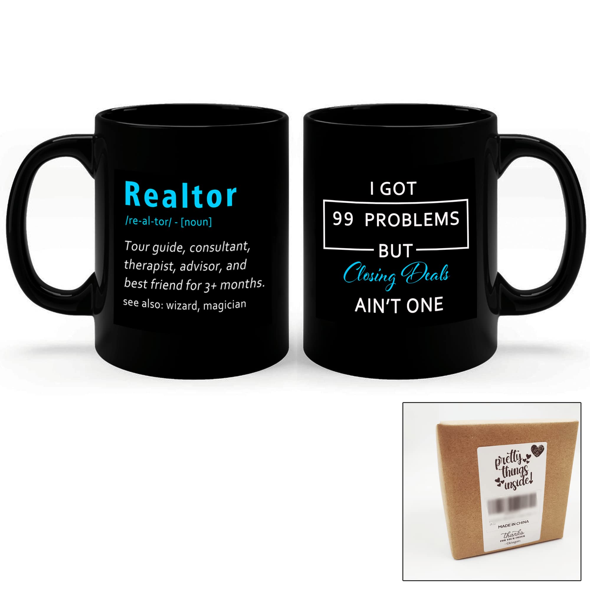 AJKL Unique Realtor Coffee Mug, Coffee Mug Realtor Supplies,Realtor Ornament,Realtor Gifts for Women Men Real Estate Agent Friends Colleagues, 11 oz