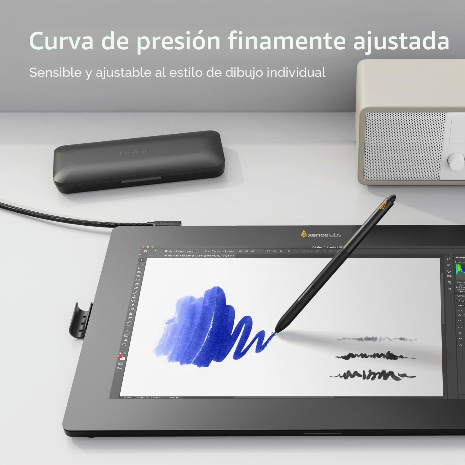 Xencelabs Pen Display 16 Bundle 4K OLED Tableta Gráfica Profesional con Pantalla de 16" con Quick Keys Monitor de Dibujo y 2 Plumas sin Batería para Windows-Arm/Windows/Mac/Linux