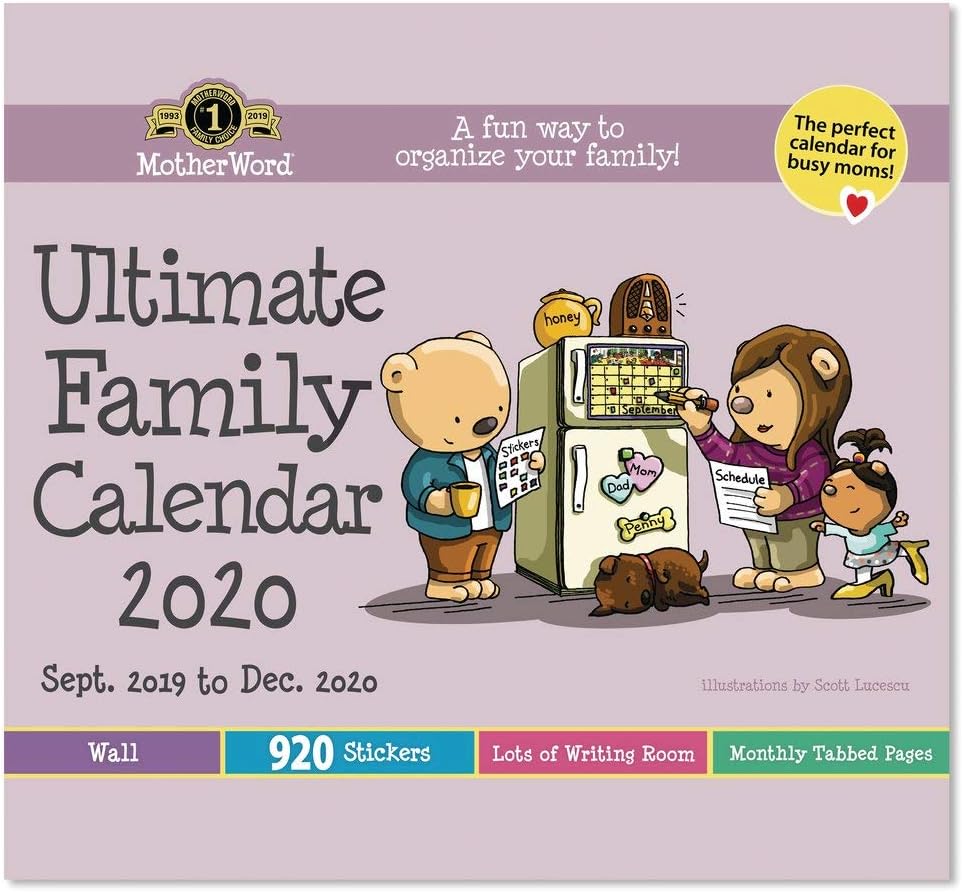 2020 MotherWord Tabbed Family Wall Calendar, English (DDTB112820)