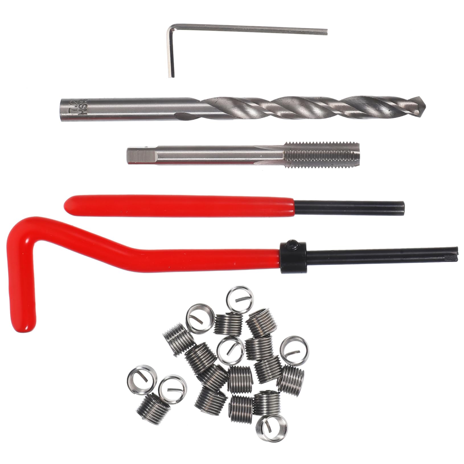 STOBAZA Thread Repair Kits 25pcs Thread Inserts Professional Tool Set for Auto Repair DIY Enthusiasts