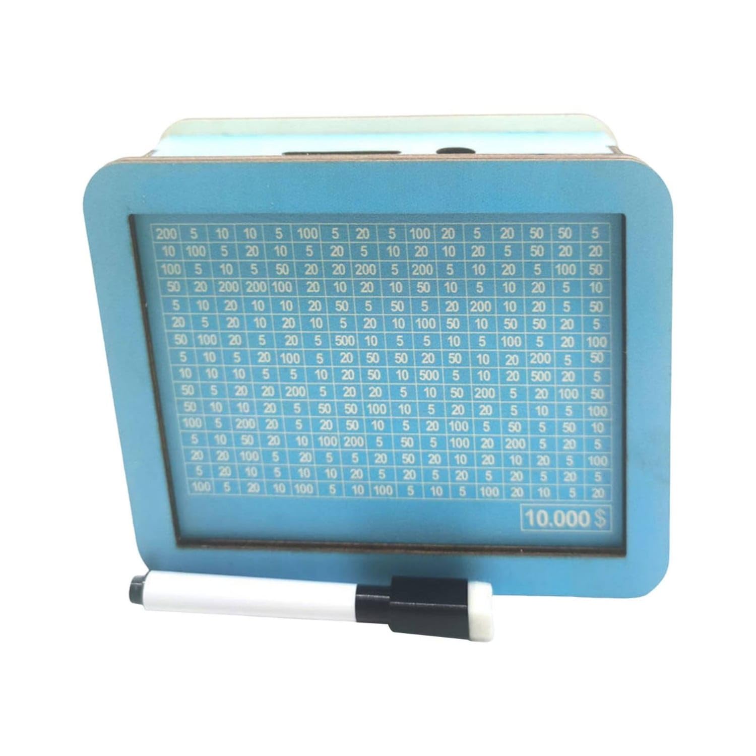 Sturdy Wood Construction Wooden Savings Box Develops Blue | Interactive Savings Educational Tool Goal-Oriented Versatile Decor Wood Blue-image-48