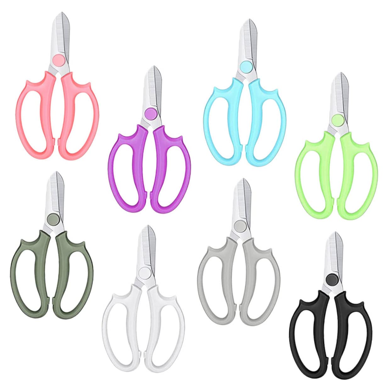 ifundom 8pezzi Forbici Da Potatura Per Utensile Per Lightweight Made of Plastic and Stainless Steel Ergonomic Handle Design Suitable for Pruning Flowers and Plants in Garden