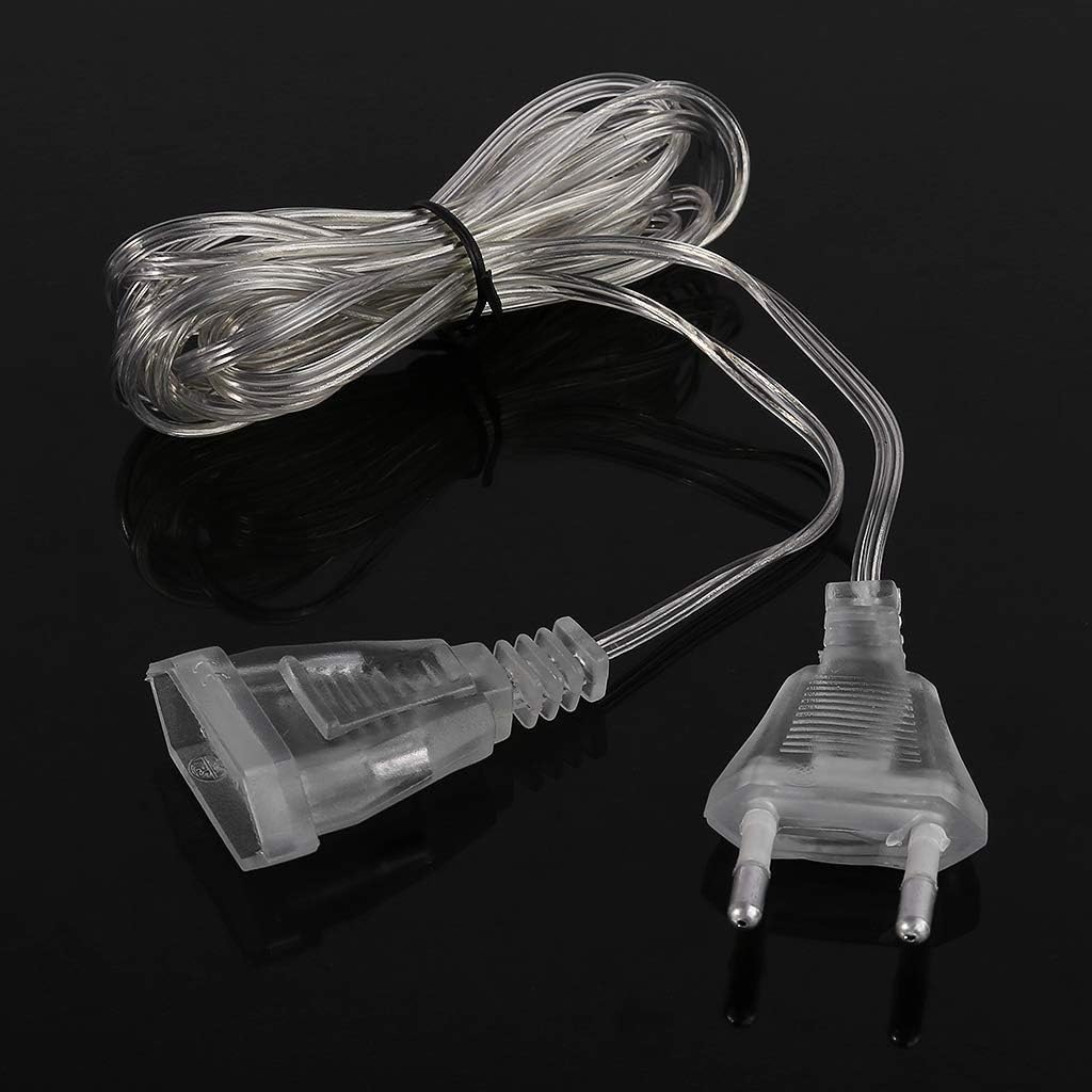 Transparent String Extension Lights Cable Extension Cord Plug Lamp Extension Cord Invisible Extension Plug Light Accessory Extender Wire for Indoor Outdoor Extension Cords, Adapters and Multi-Outlets