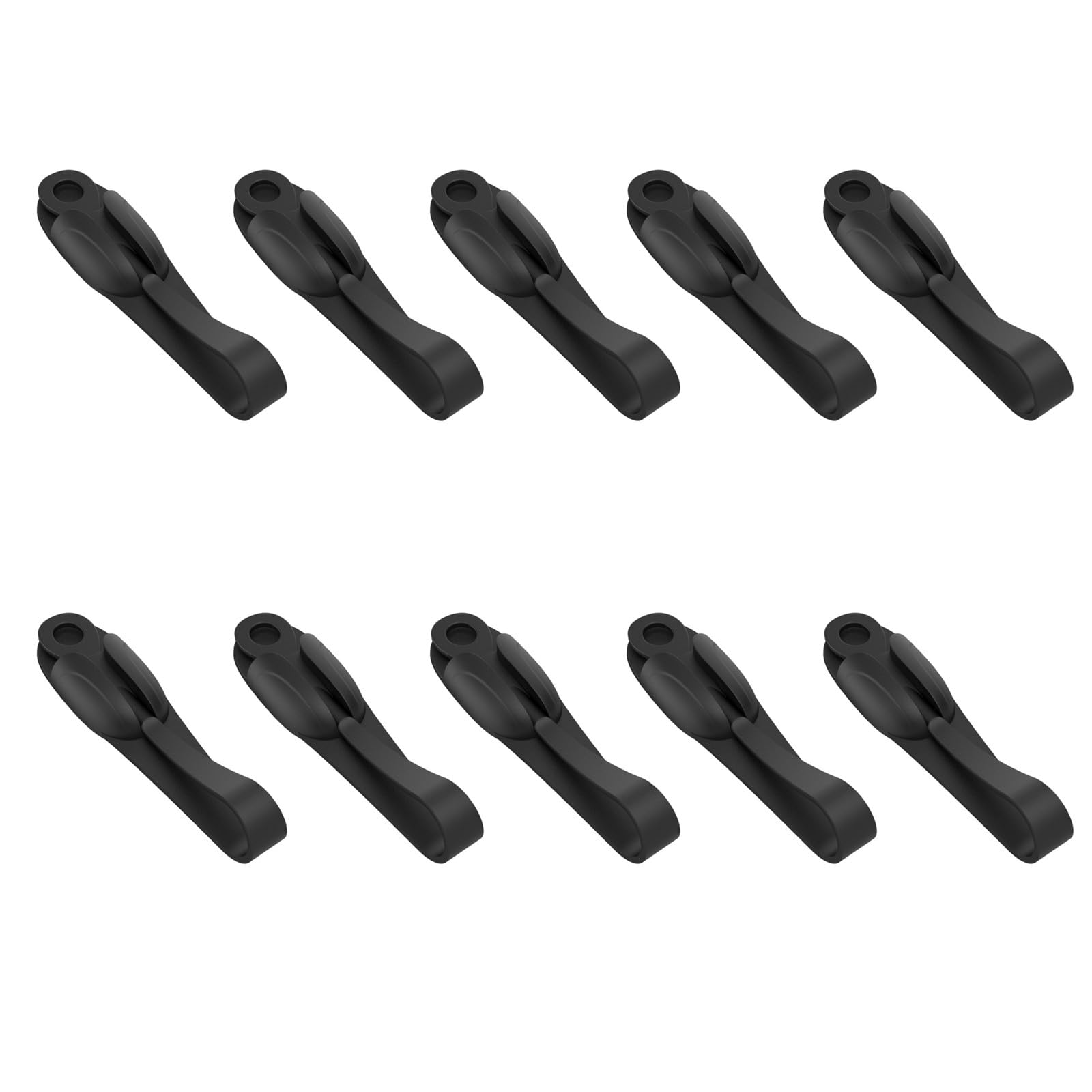 Hsioluted Black Bobbin Winder Silicone Ties Accessory For Kitchen Supplies 10 Pack Set For Household Use Home Organization Silicone Ties
