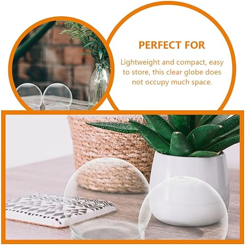 Miniatura 6 de BESTOYARD Paquete de 15 globos de nieve de 3 pulgadas de plástico transparente vacío con tapa de rosca para manualidades, personalización,