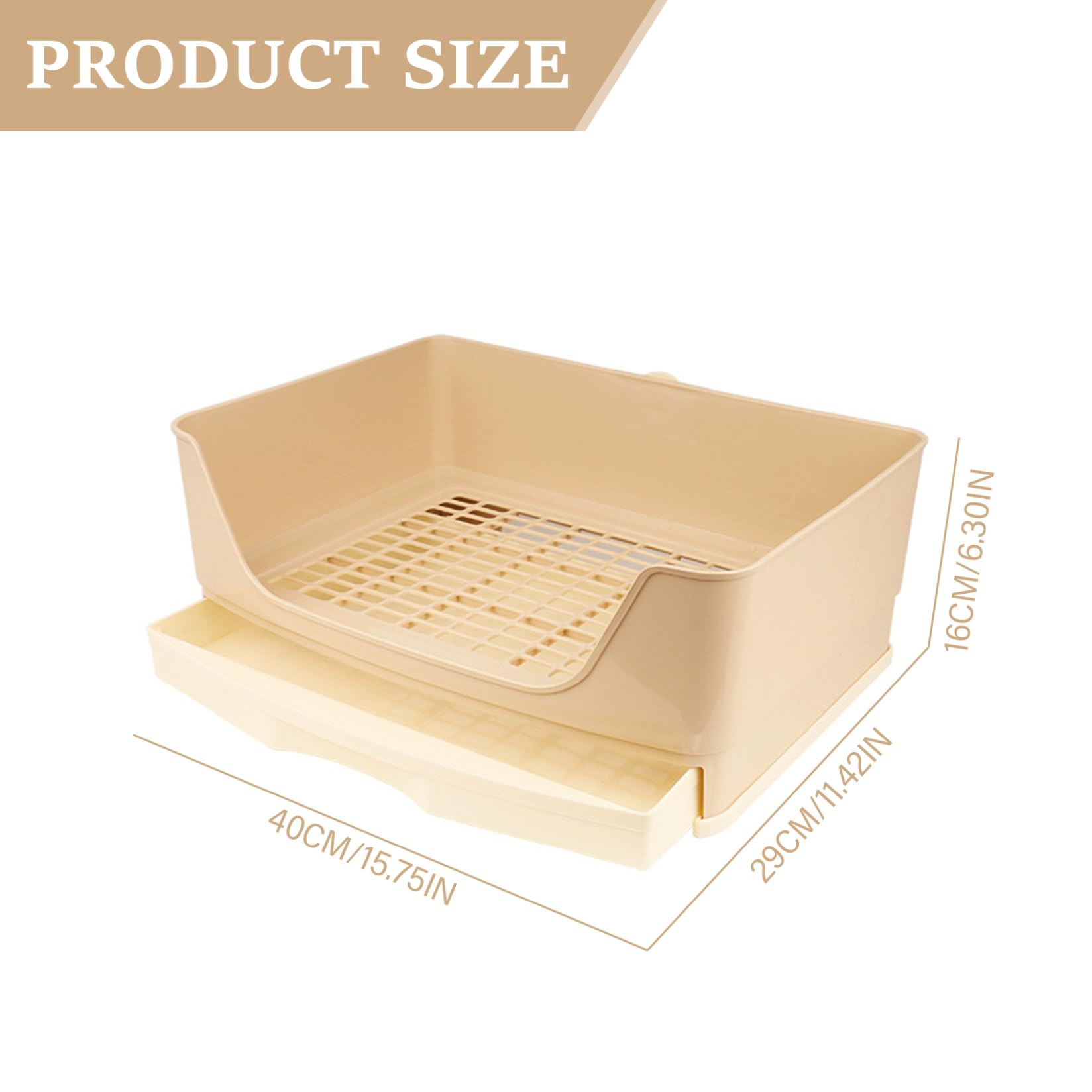 15,8 x 11 x 6 cm Kunststoff-Kaninchentoilette Schublade Typ Töpfchentrainer für Meerschweinchen und Frettchen