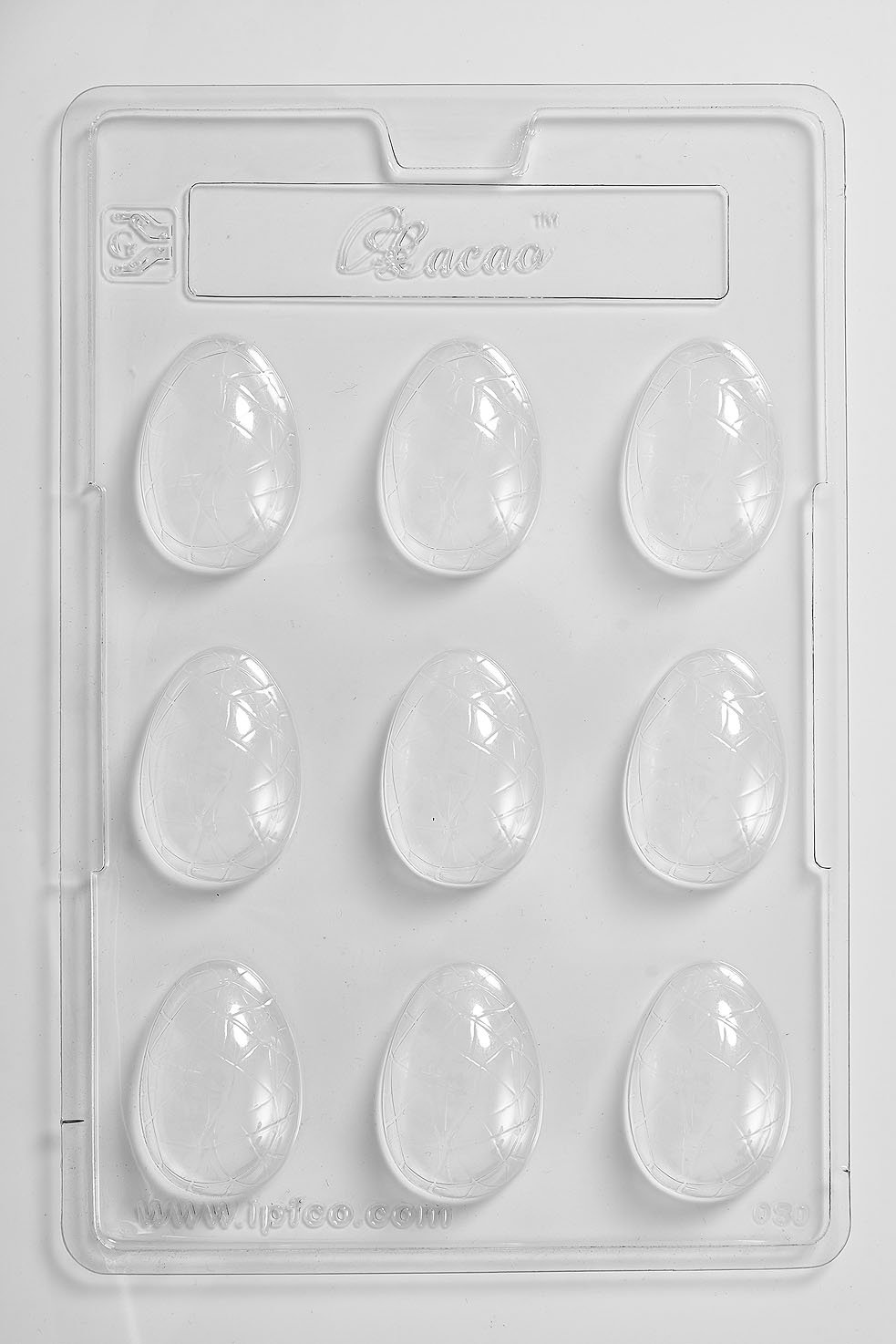 Mystic Moments Transparent Cacao Cracked Egg Chocolate Mould 9 Cavity, Pvc, 17 X 26 X 1.5 Cm