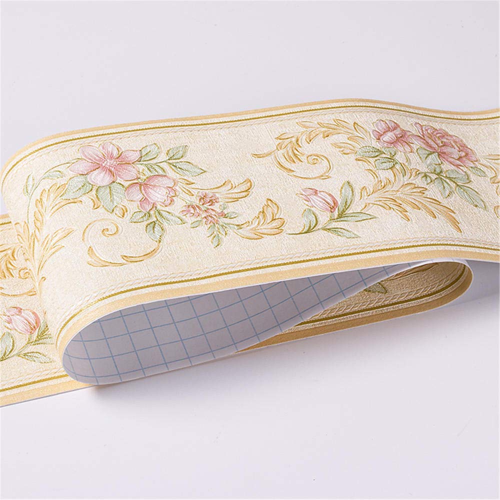 Guest Ruyunlai Huang Tianyuan Peel And Stick Wallpaper Border Self-Adhesive Wall Border Sticker Home Ceiling Decorative Border For Bathroom Living Room Kitchen 10.6Cm X 500Cm