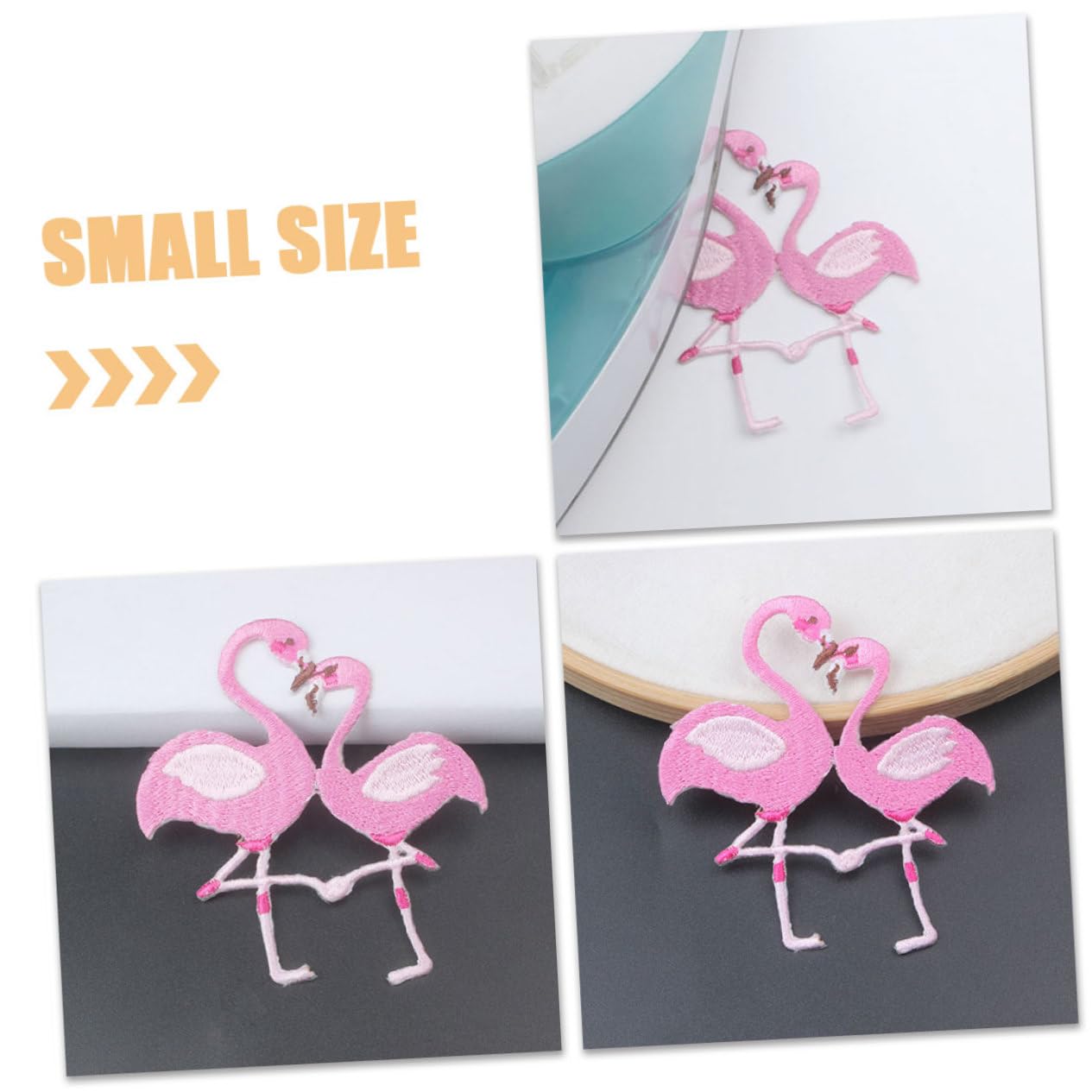 HOMSFOU 5 Set Toppe Termoadesive Flamingo Per Abbigliamento Da Toppe Ricamate Per Cucire Borse Adesivi Lavabili Per Tessuti Decorativi 10 Pezzi * 5