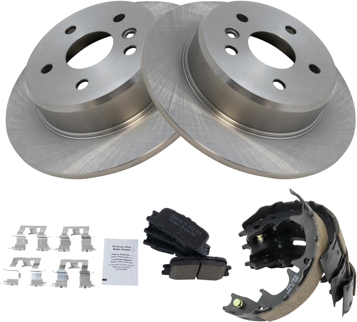 TRQ Rear Brake Pad & Rotor Kit for Toyota Highlander 2001-2003
