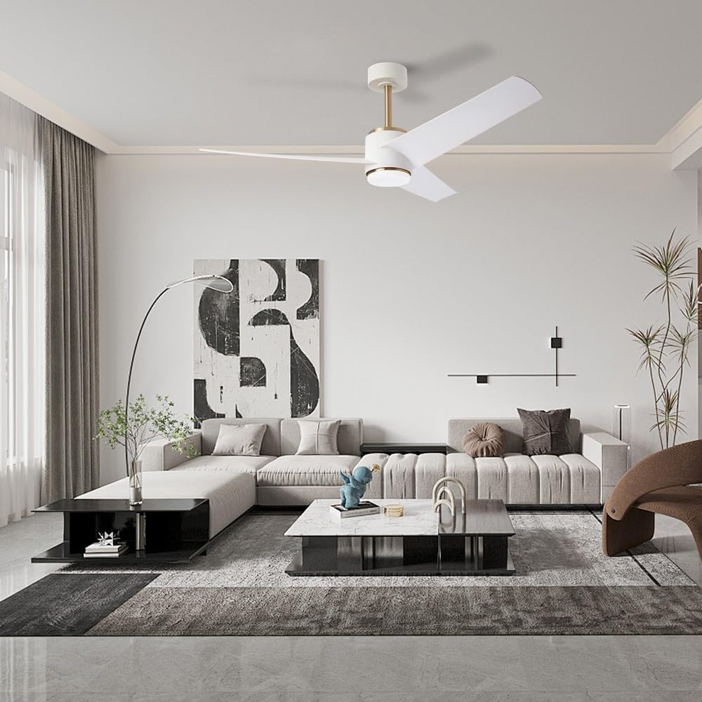 IMMAX NEO LITE BEAUTY Smart LED-Deckenleuchte mit Ventilator, Tuya WiFi, Roségold/Weiß