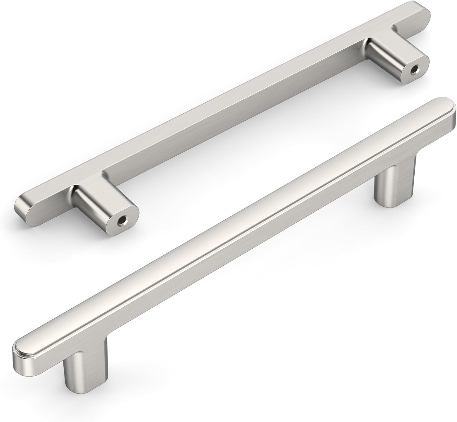 10 Pack 5"(128mm) Brushed Satin Nickel Cabinet Pulls Kitchen Cabinet Handles Drawer Pulls Cupboard Hardware for Cabinets