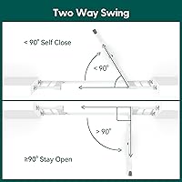 Vista 7 de Babelio Puerta de bebé mejorada de 36 pulgadas de alto con puerta para gato, puerta de perro duradera de 29 a 43 pulgadas de cierre automático