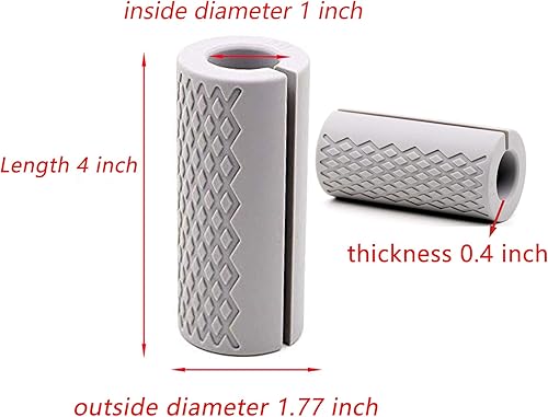 Miniatura 9 de IADUMO Barbell Grips - Adaptador de brazo grueso para mancuernas con goma de silicona de alta densidad, agarres de barra para levantamiento de
