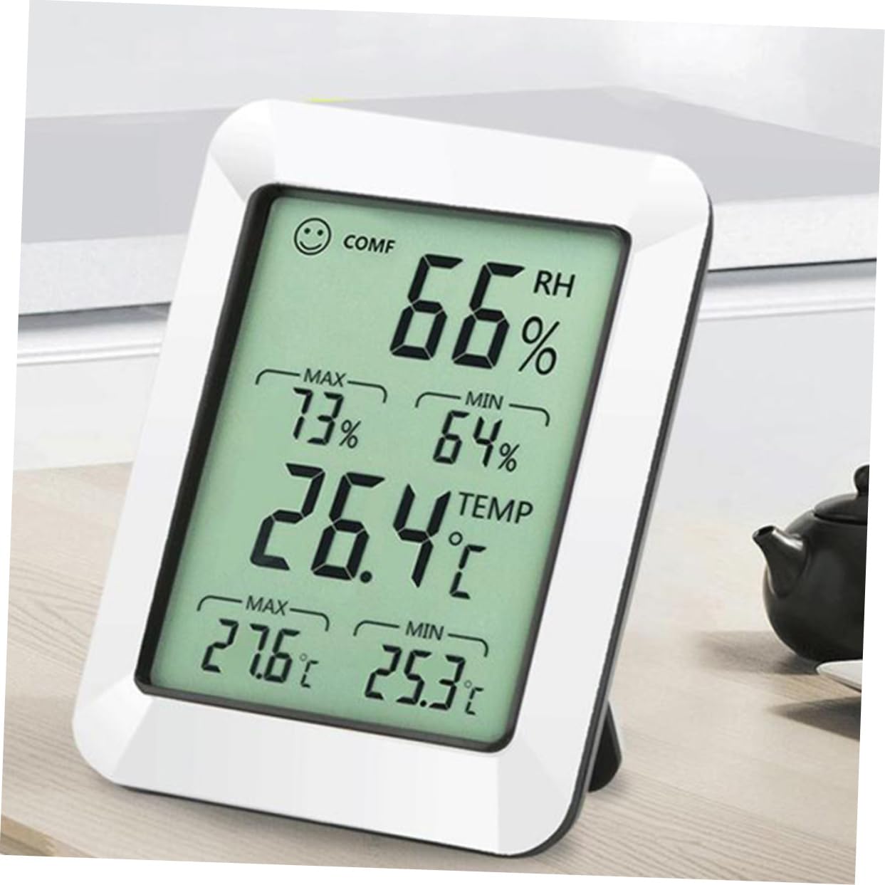 BESPORTBLE 2stücke Digitales Thermometer Mit Hygrometer Temperatur Und Luftfeuchtigkeitsmonitor Kompakt Und Tragbar Für Zuhause Ohne Batterie