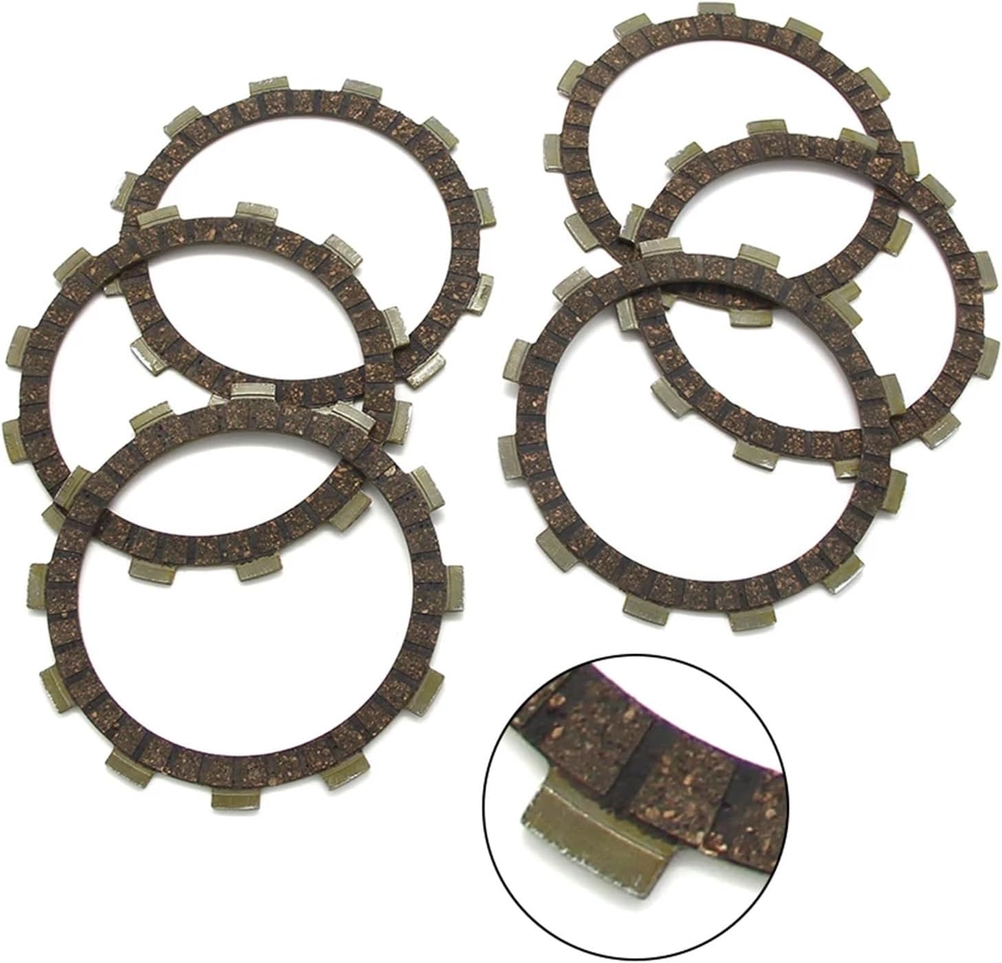 Compatible with Suzuki RG250 WD DR400 ST/SX GN400 TT GSX400 FEX/FZ/FD FWS/FWS-2 PE400 RM400 SP400 Motorcycle Clutch Friction Disc Plate Kit