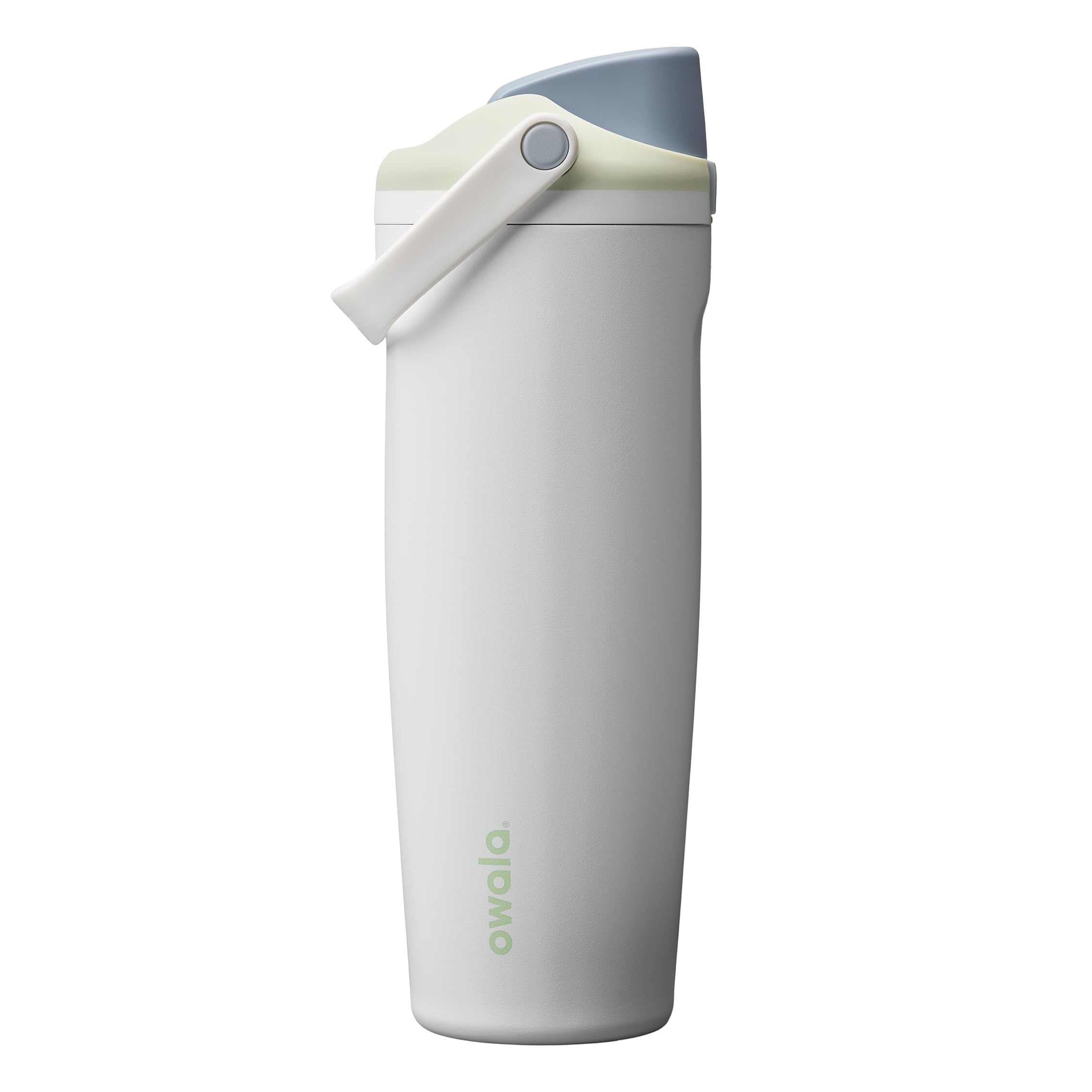 Owala FreeSip Sway Insulated Stainless Steel Water Bottle with Two-Way Spout, Built-In Straw and Bucket Handle, Made for Travel,School, and Sports, 890ml, BPA Free,Leak Proof, Iced Breeze,(Mint/White)