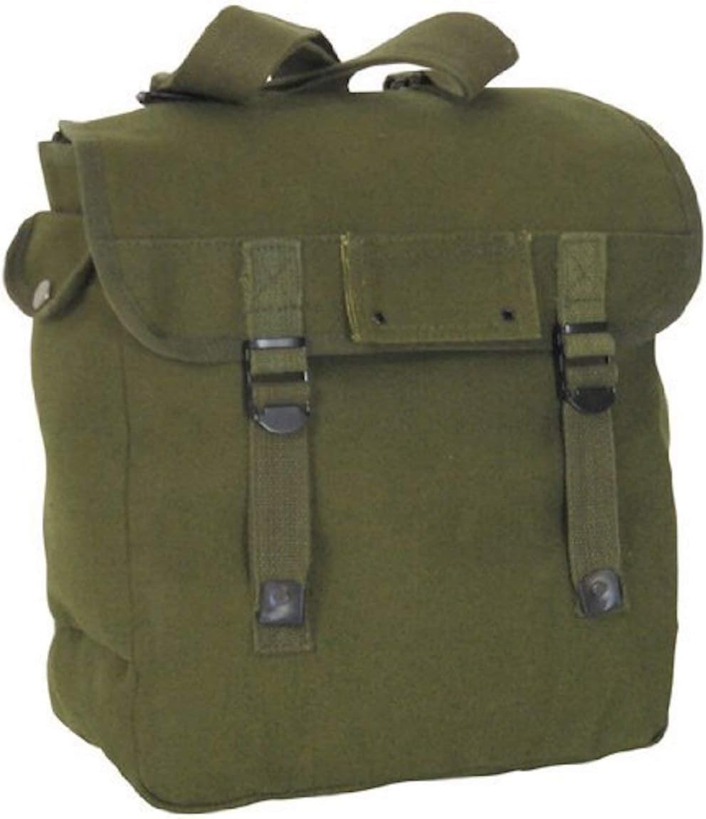 Rothco Heavyweight Canvas Jumbo Musette Bag, 15" x 15" x 5", Olive Drab