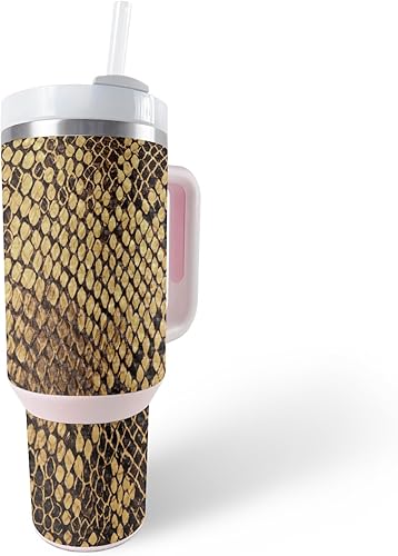 Miniatura 7 de MightySkins - Skin de fibra de carbono compatible con el vaso Stanley The Quencher H2.0 FlowState de 40 onzas, color rojo gigante, acabado de fibra