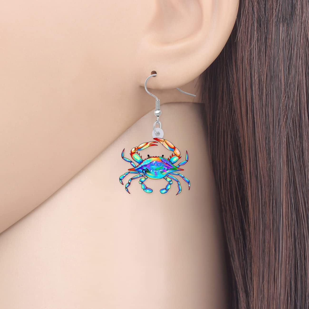 Acrylic Cute Crab Earrings Sea Animal Dangle Ocean Summer Jewelry Gifts for Women image 2