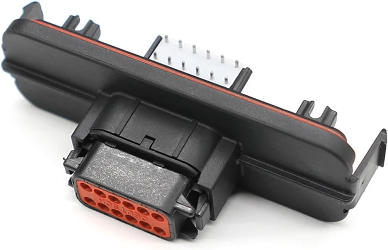 12Pin DTM13-12PB-R008 Automotive Waterproof Connector DT Right Angle PCB Mount Header Wire-to-Board Plug Socket KLOOKY(DTM13-12PB-R008)