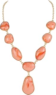 Bubble Chunky Necklace Alloy Necklace Resin Statement Pendant Necklace for Women