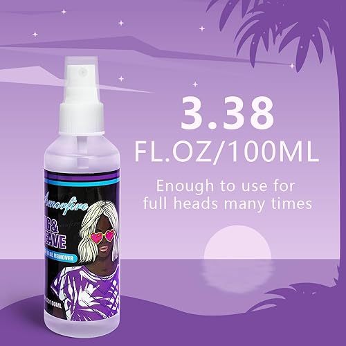 Miniatura 6 de Removedor de pegamento de encaje, 3.38 onzas líquidas, para pelucas de encaje frontal, removedor de extensiones de cabello con cinta adhesiva de