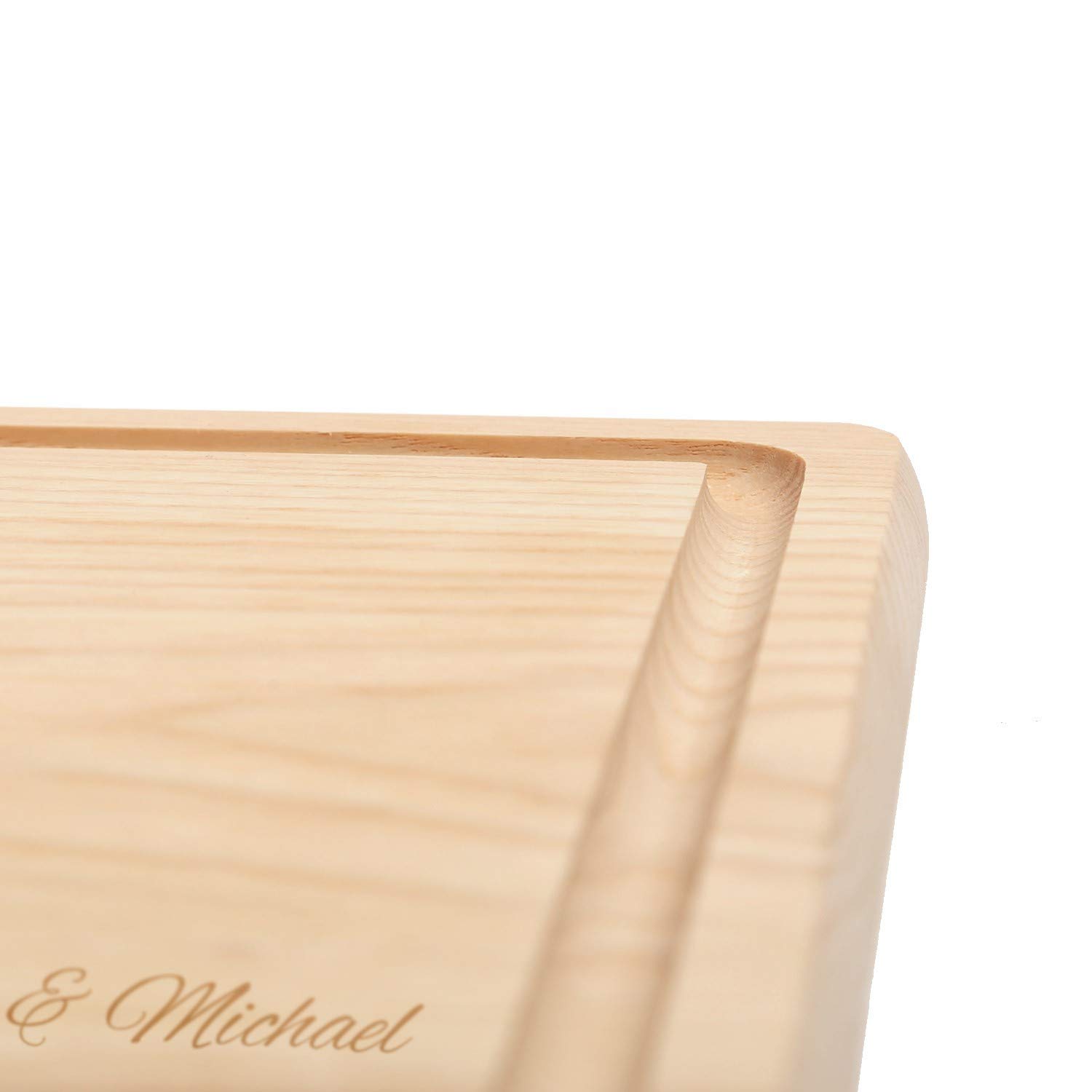 FORYOU24 Holz Schneidebrett hell mit Gravur Motiv 03 - personalisiert mit Wunsch-Namen Küchenbrett graviert als Geschenkidee zur Hochzeit