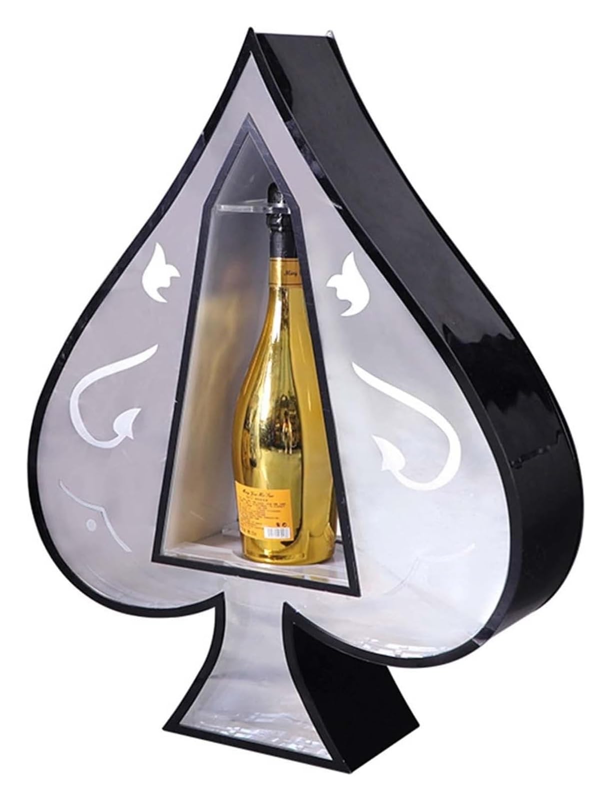 Espositore for bottiglie di liquore Ace of Spades a LED - Presentatore di bottiglie illuminato regolabile for locali notturni, matrimoni e feste