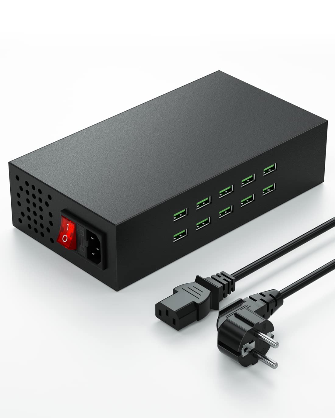 Caricatore USB Multiporta 20 Porte: Stazione Di Ricarica Veloce Da 100W (20A, 5V) Con Spina UE - 4