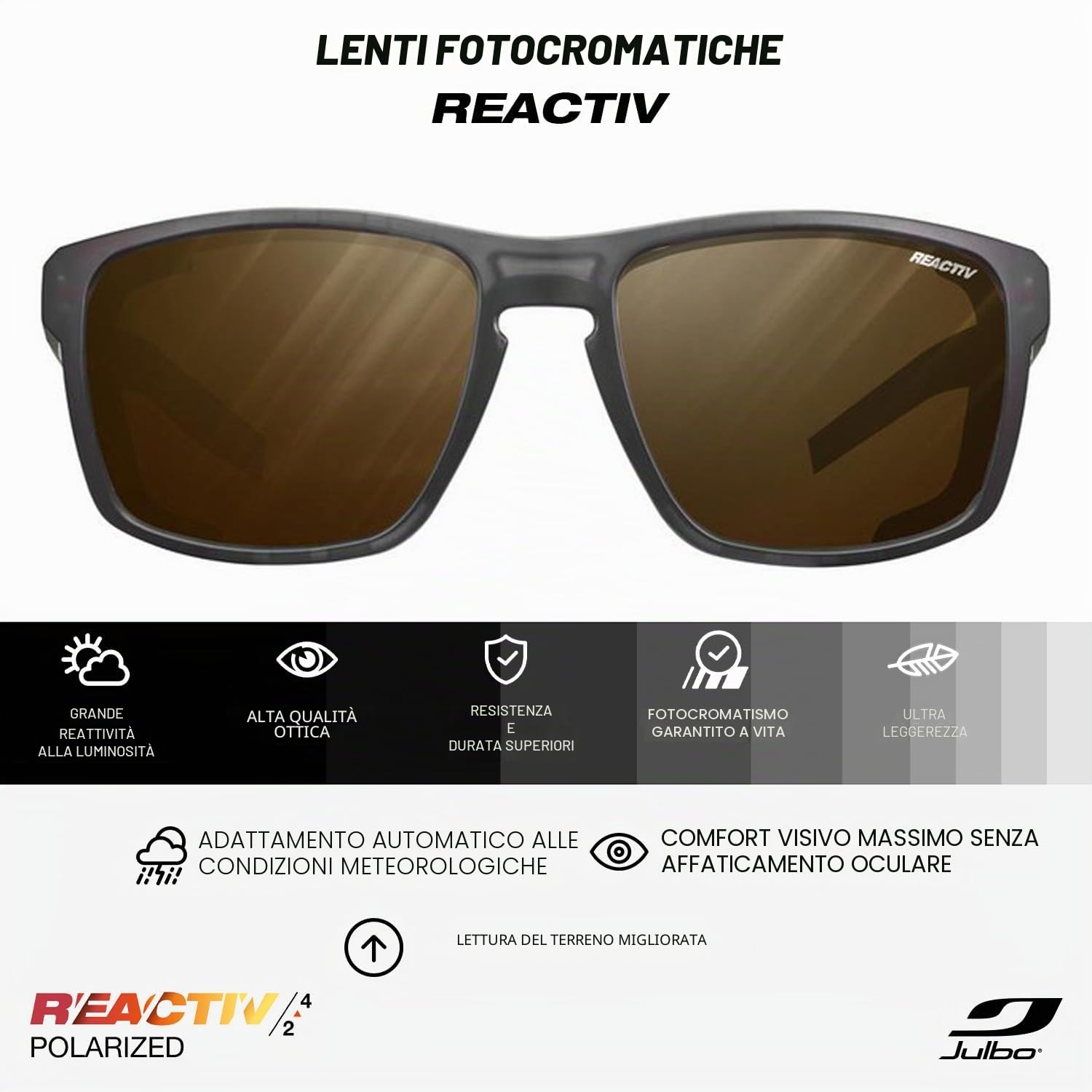 Julbo SHIELD M Occhiali da sole Alpinismo, escursionismo, trekking, vela Adulto misto