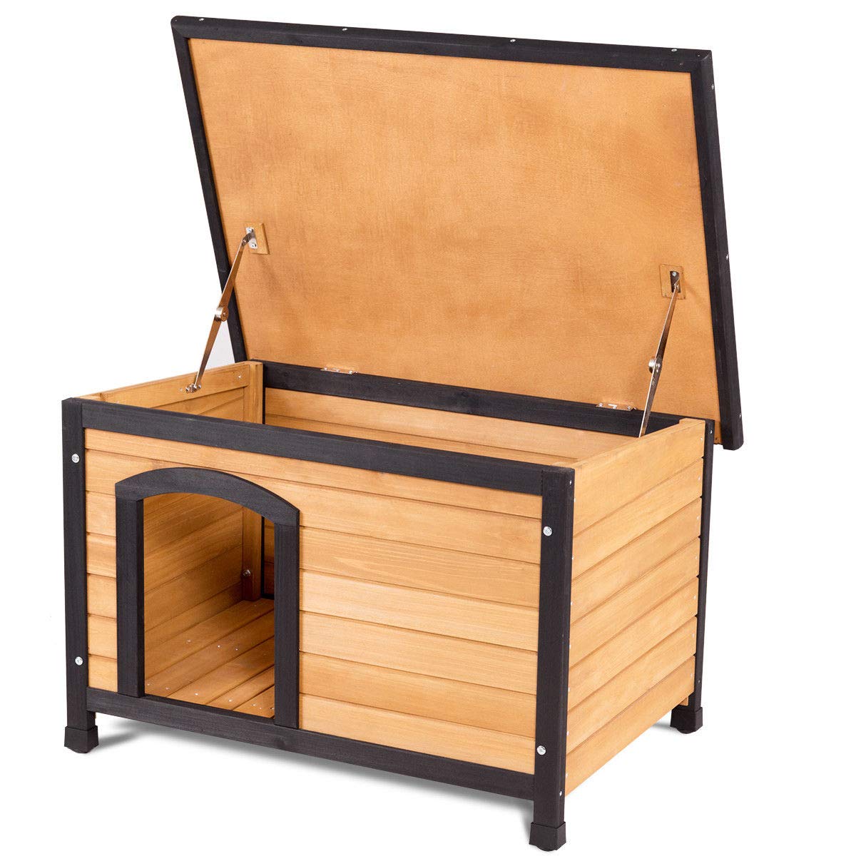 Buy Tangkula Wooden Dog House Outdoor Indoor, Medium Pet Shelter Log