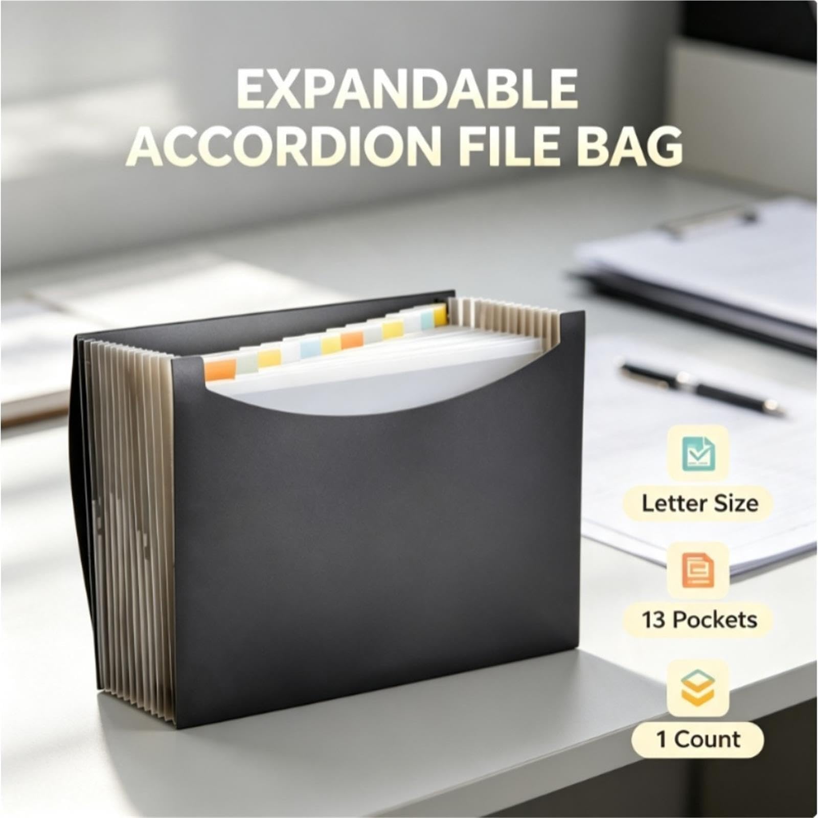 Trieur Classeur accordéon à 13 compartiments