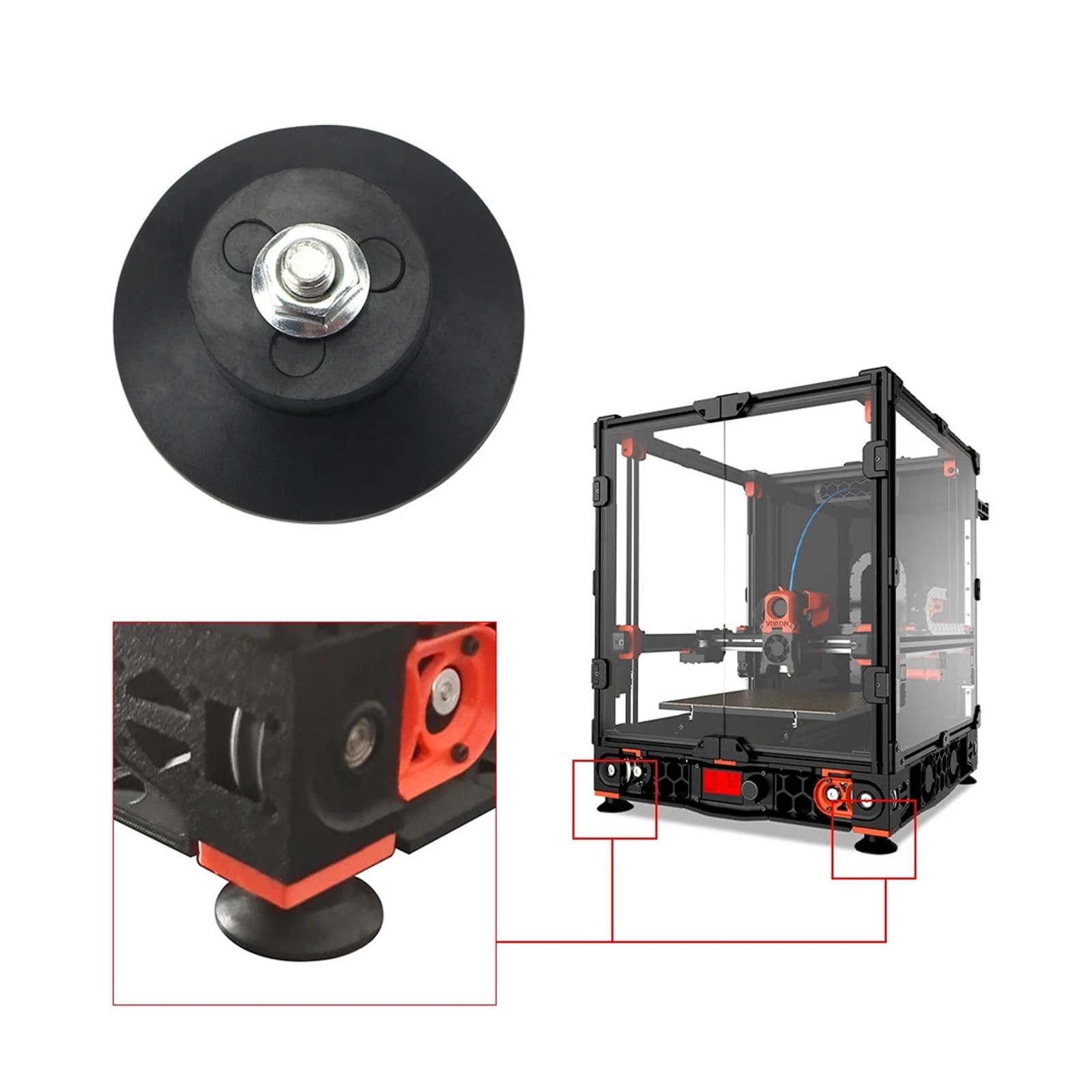 Compatibile con Voron, piedini antivibranti 4 pezzi for V2.4