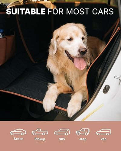 Miniatura 4 de Owleys Funda de asiento de coche para perro, hamaca de automóvil, funda de asiento trasero para perros, alfombrilla extra impermeable para perros,