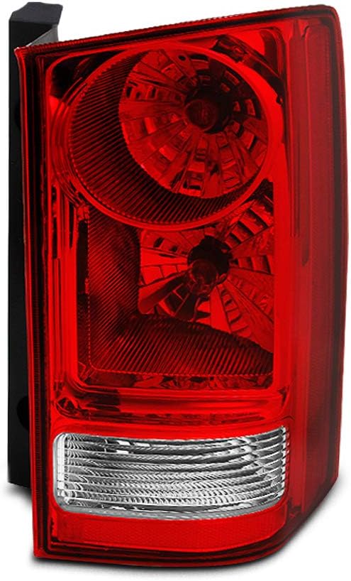 AKKON - For Honda Pilot Red Clear Rear Tail Light Brake Tail Lamp Driver Left Side Replacement Assembly