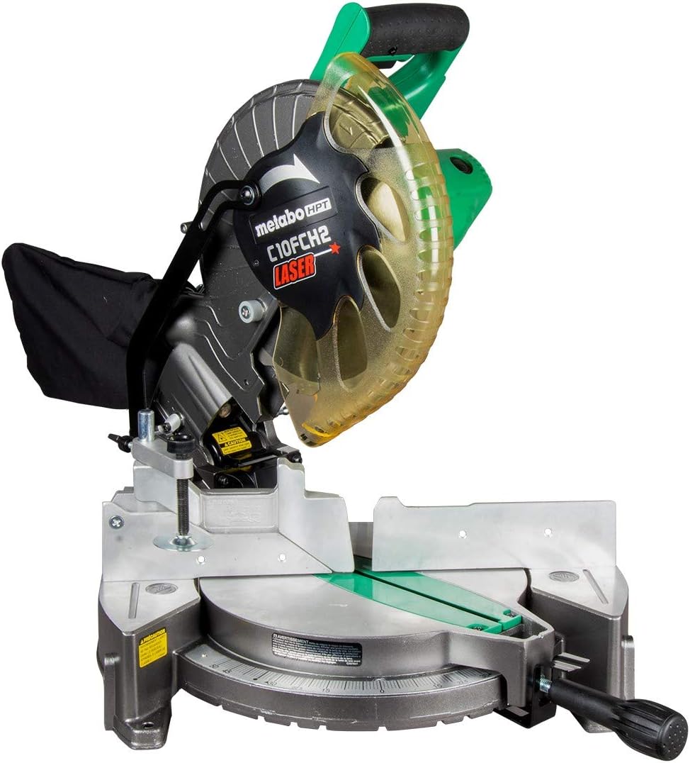 Metabo HPT Sliding Compound Miter Saw 10Inch Blade Double Bevel Laser Marker