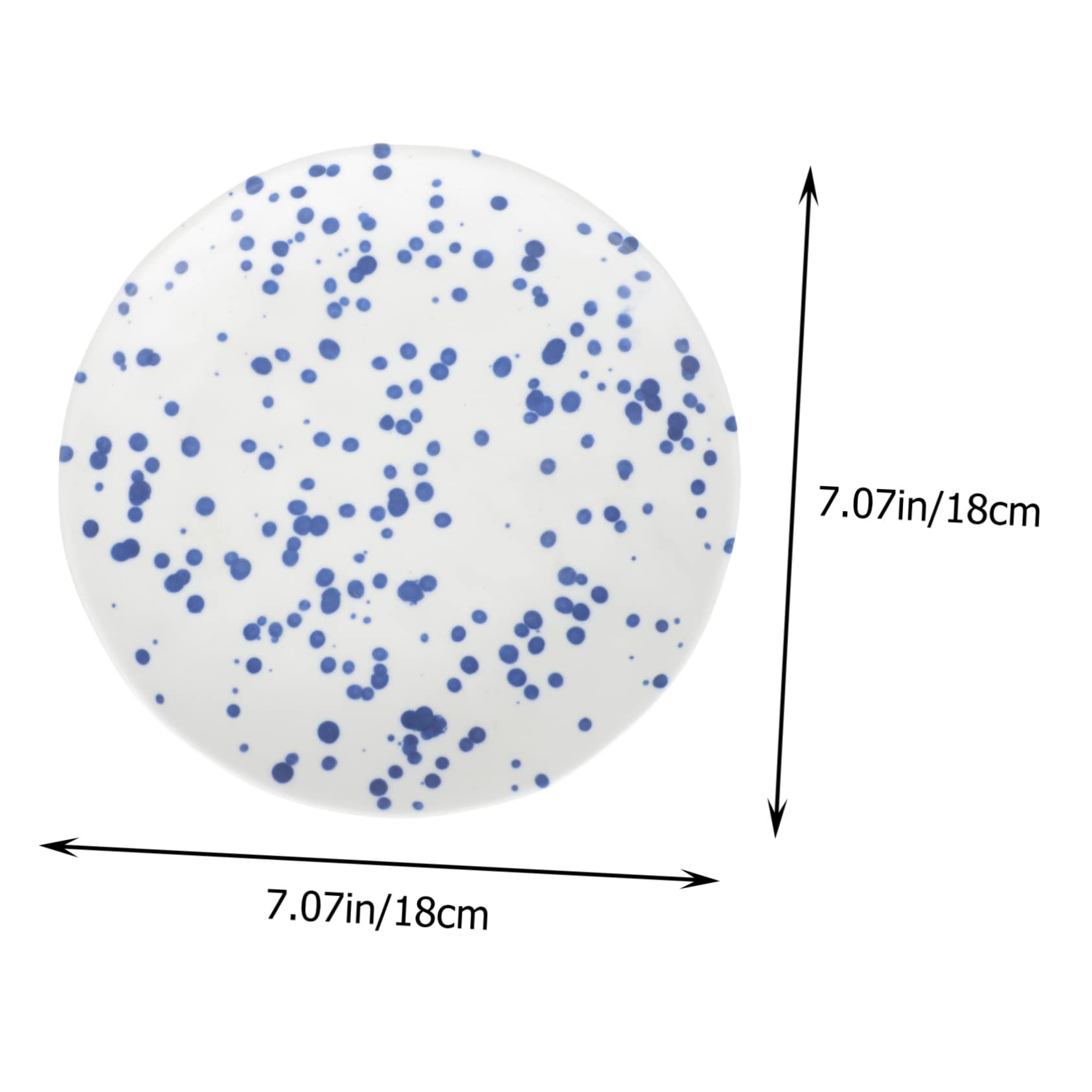 MUCKLILY Vintage Enamel Serving Plate Ceramic Breakfast Dish for Desserts Pasta Appetizers Easy to Clean Microwave Dishwasher Safe for Festive Occasions Daily Use