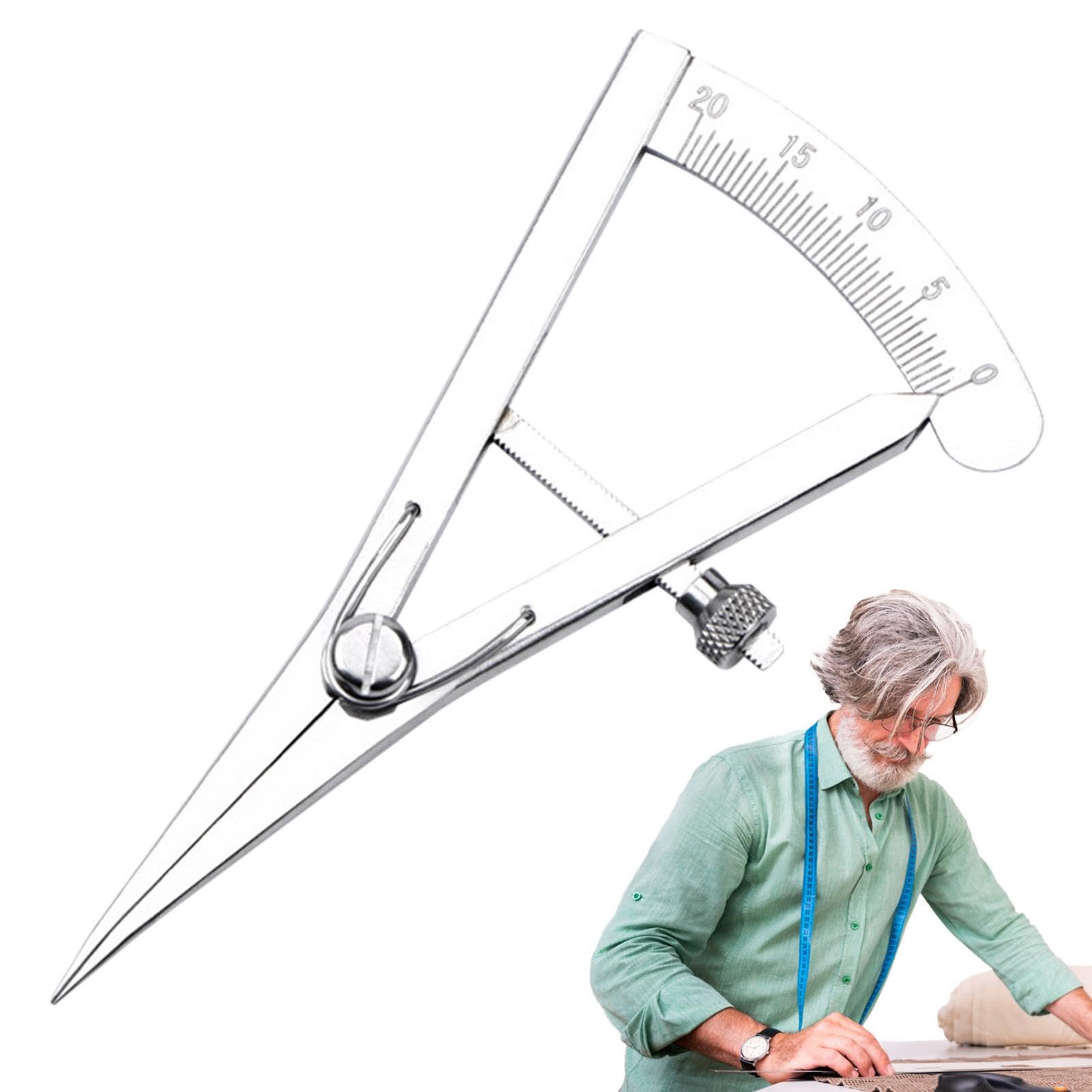 Strumento divisore per pelle, strumento divisore per ala, strumento di precisione, accessorio per pelletteria, bussola per bordi, divisore per ala, per geometria e lavorazione dei metalli