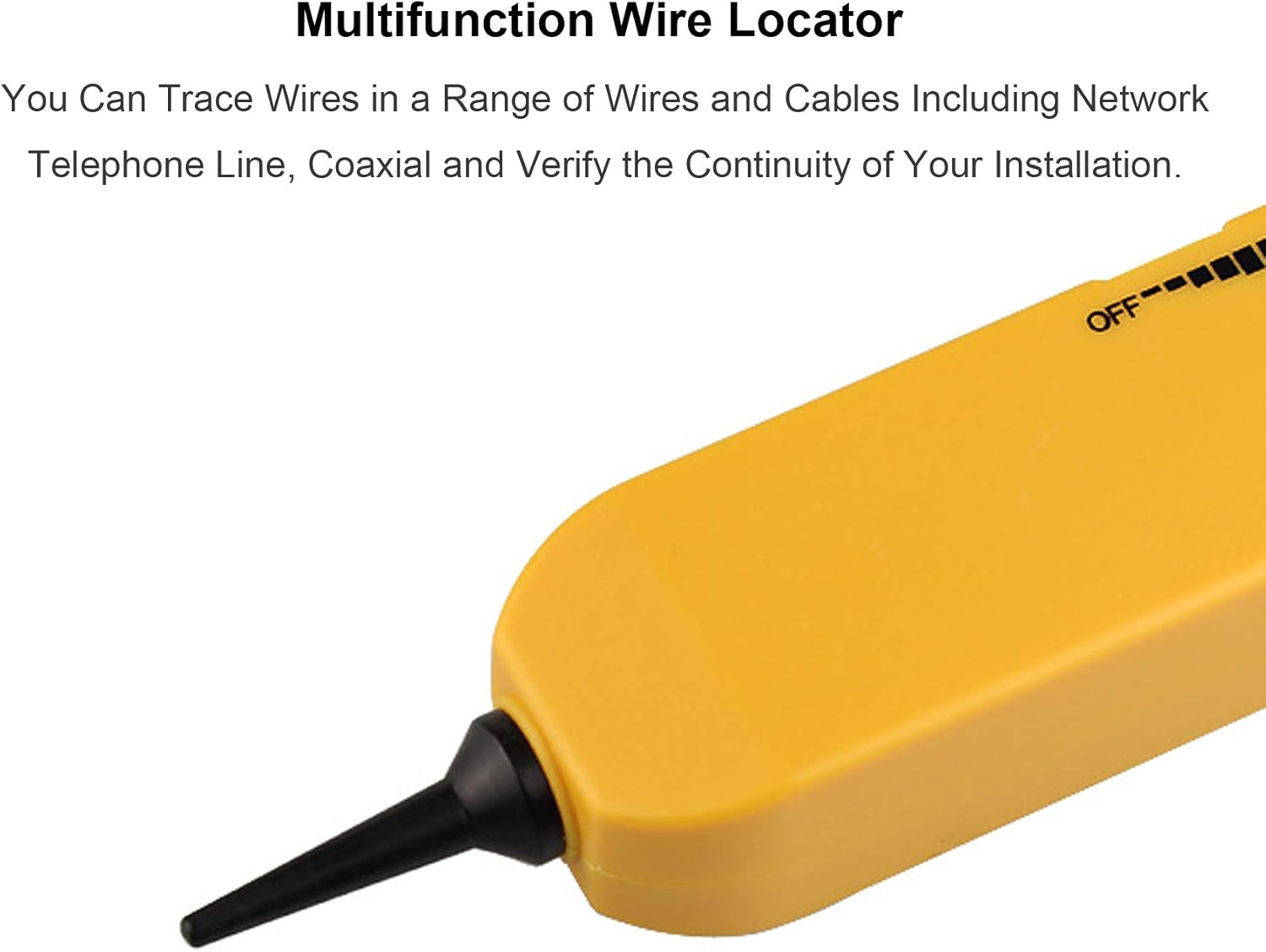 Electrical Wire Tracer Circuit Tester w/Tone Generator & Probe Kit, Cable Signal Locator Tester, Test Circuit Continuity, Network Telephone Line, Automotive Circuit Identify Tools w/Clips & RJ11 Plug - - 