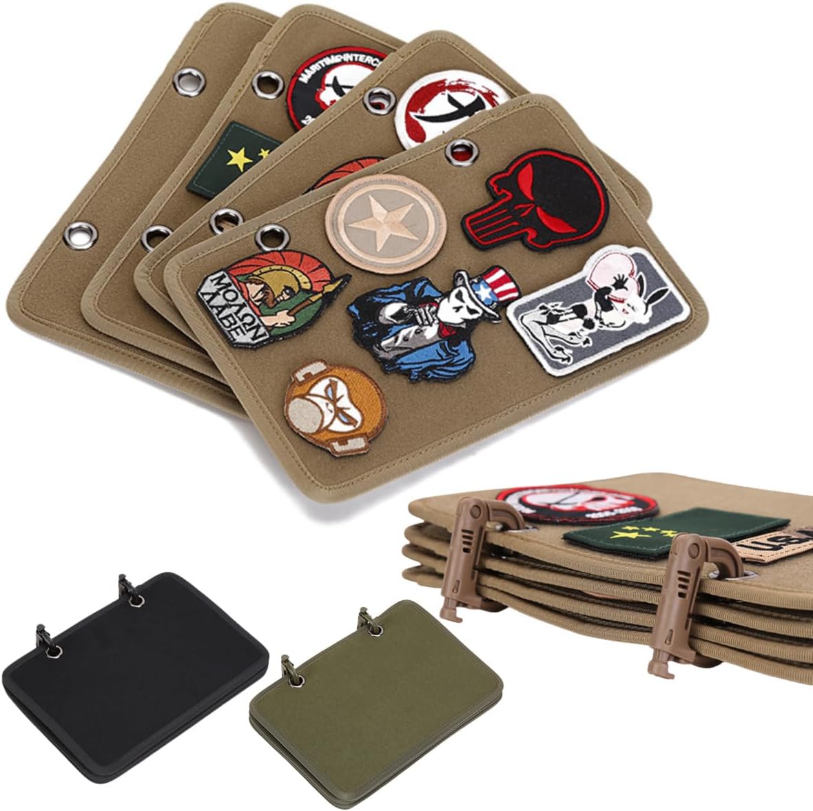 Amazon.co.jp TERA Patch Holder, Set of 4, Military Patch, Patch Board